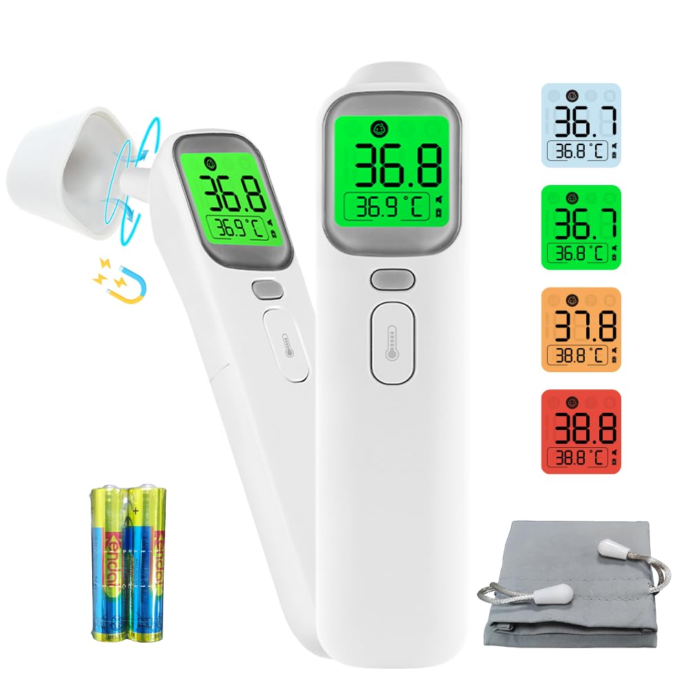 Mitdir&reg; 20A Infrared Digital Ear and Forehead Thermometer, Non Contact Medical Temperature Thermometer for Adults Children Baby and Object with Fever Alarm, Instant Reading, Memory Function (20A) image number 3
