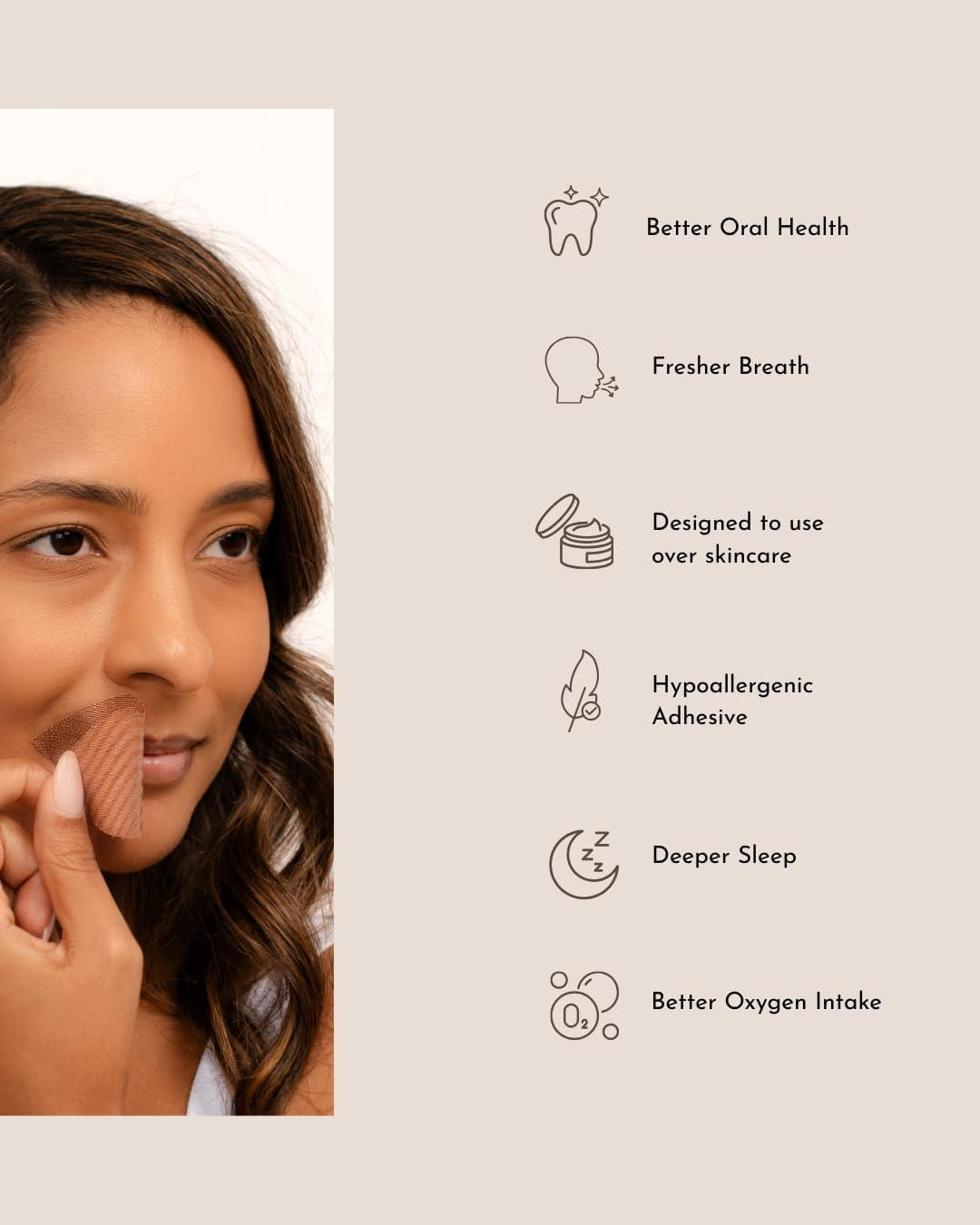 Mouth Tape, 30 Pack Sustainable Bamboo Mouth Tape for Sleeping and Nose Breathing. Medical Grade, Hypoallergenic anti Snoring Solution Sleep Aid image number 3