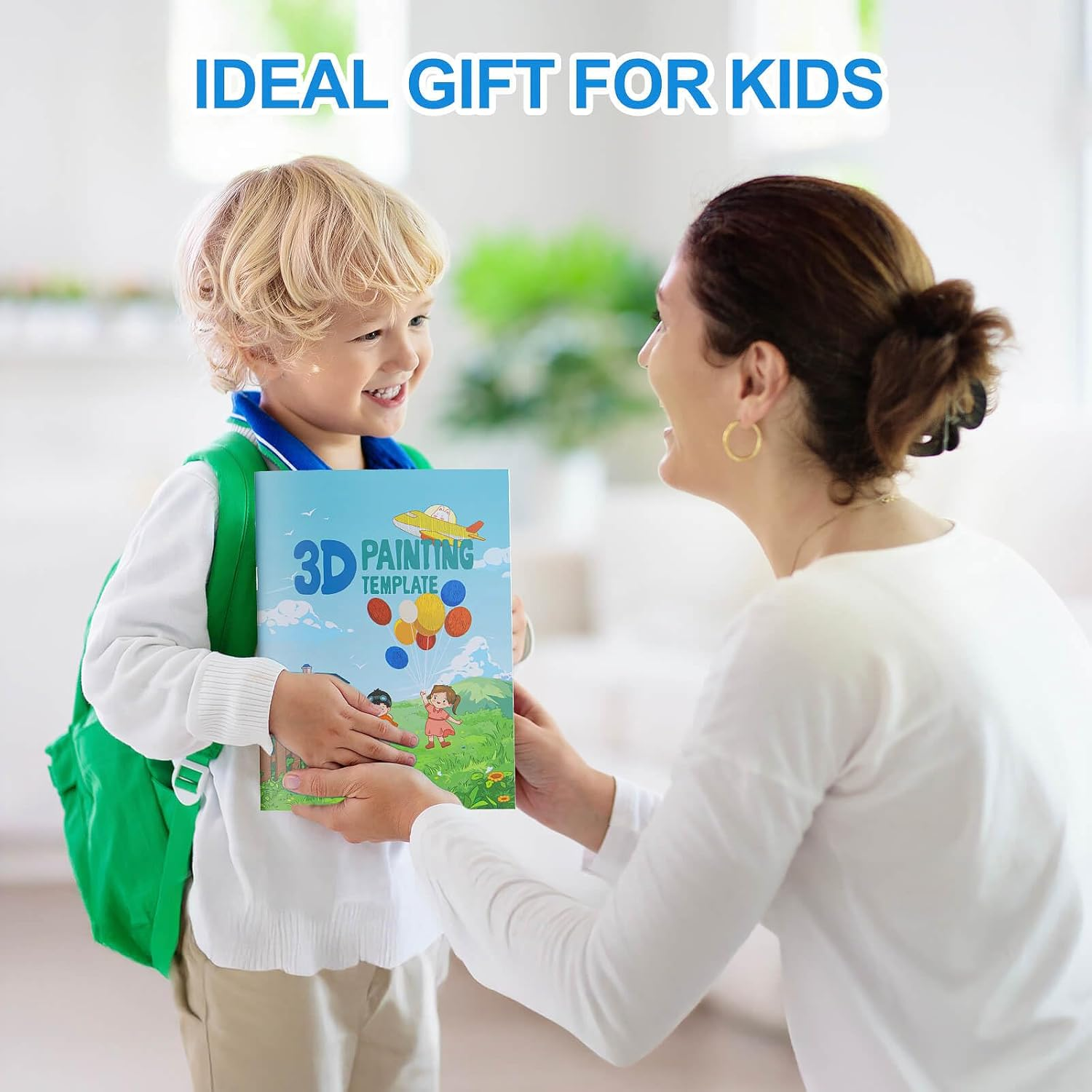 Dayker 3D Printing Drawing Book, 40 Original Patterns Painting Graffiti Template, Reusable 3D Pen Thick Paper Stencils with a PVC Copy Board for Christmas Thanksgiving Birthday DIY Gift image number 1