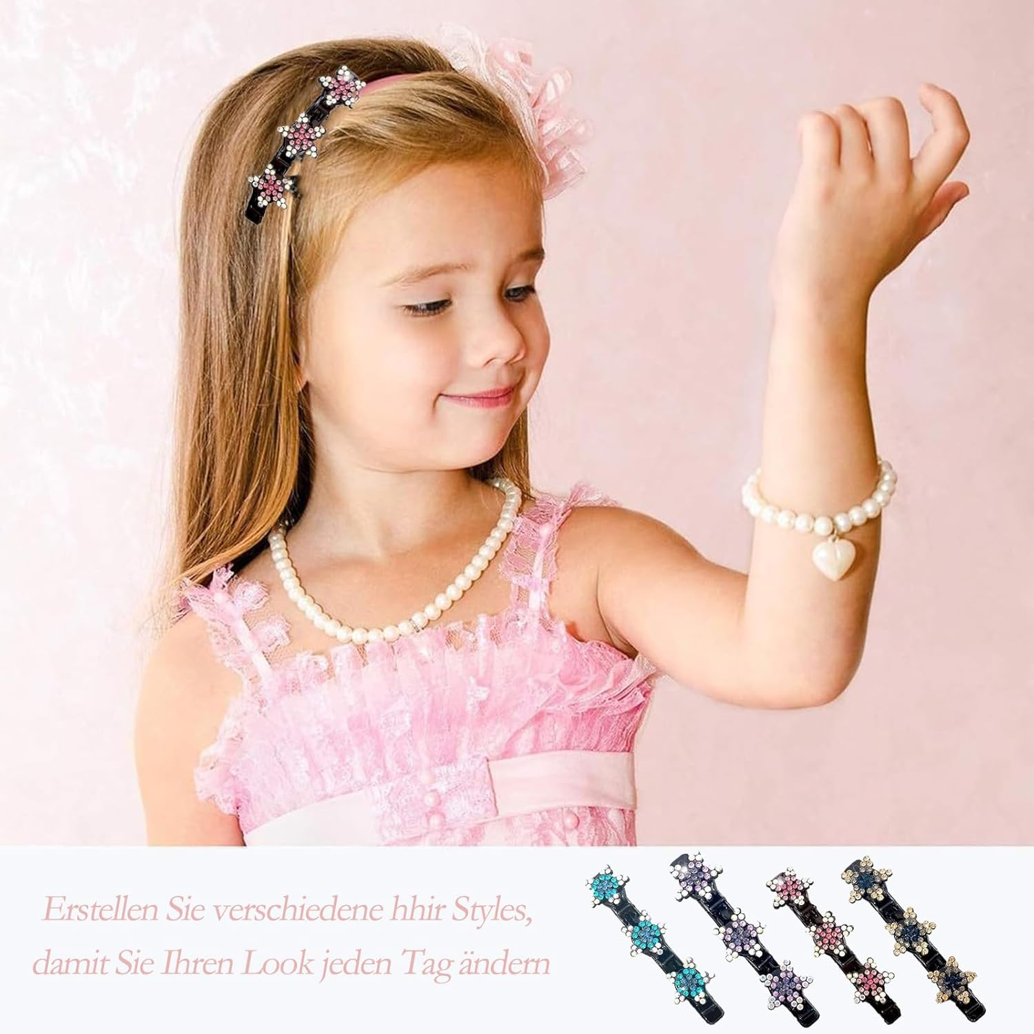 Set of 4 Braided Hair Clips, Side Hair Clips, Fringe Clips, Hair Clips, Hair Segmentation Clips, Hair Clips, Hair Clips, Hair Clips, Hairdressing, Etc, Hair Clip, Hummingbird Hair Clip image number 4