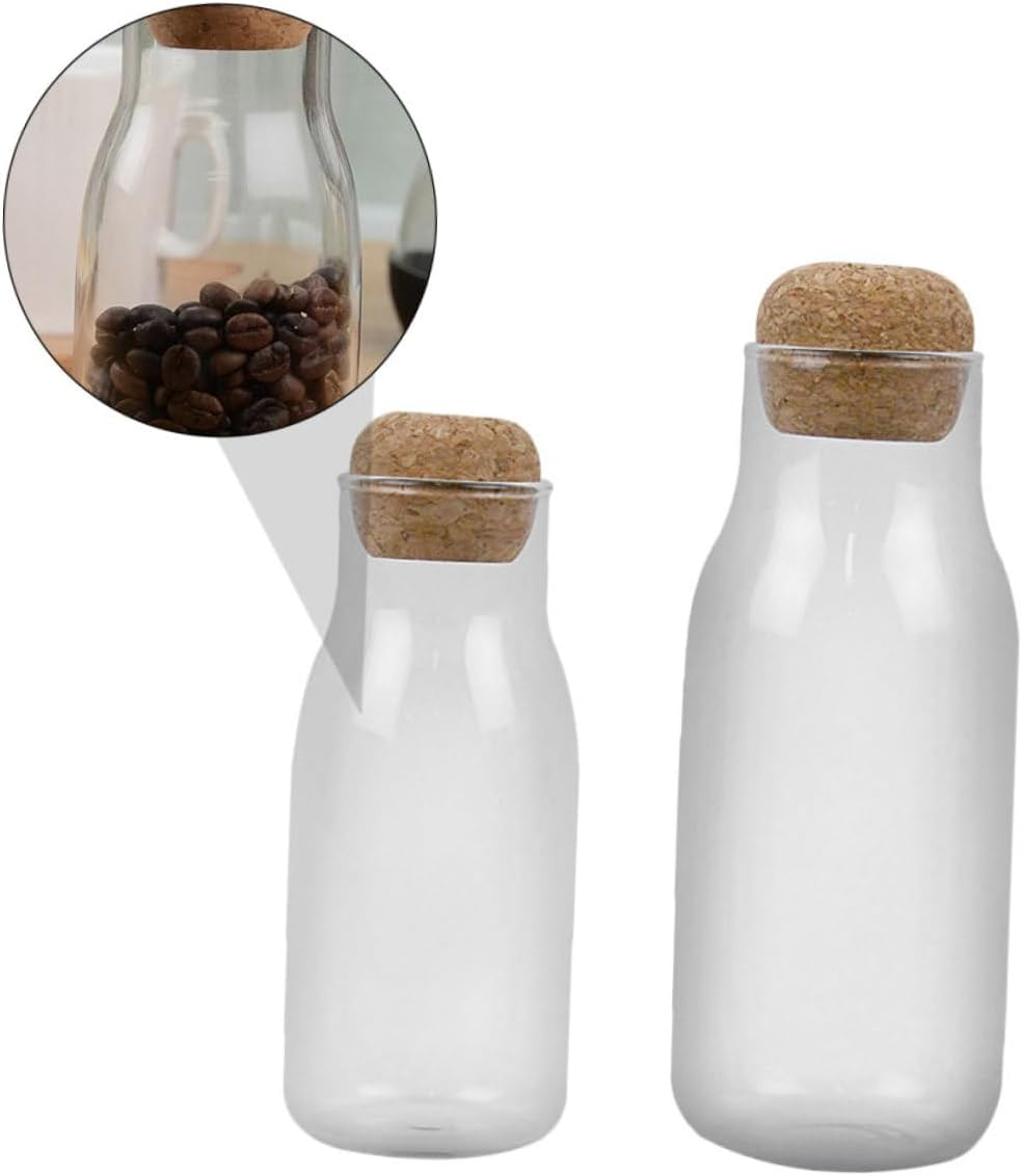 UTHCLO 2Pcs Kitchen Storage Jars High Borosilicate Containers Heat Resistant Sealed Canisters for Food Beans Cookies Tea for Home Organization image number 5