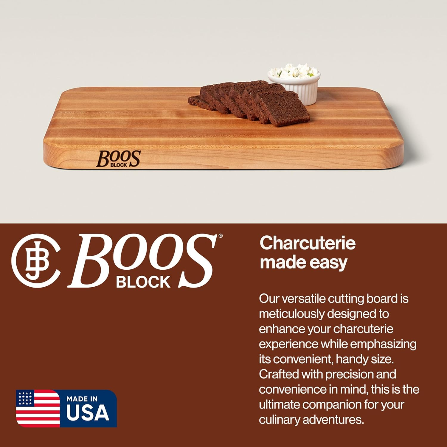 John Boos Reversible Block Cutting Board, Chop-N-Slice Series, 18" X 12" X 1-1/4", Maple image number 4