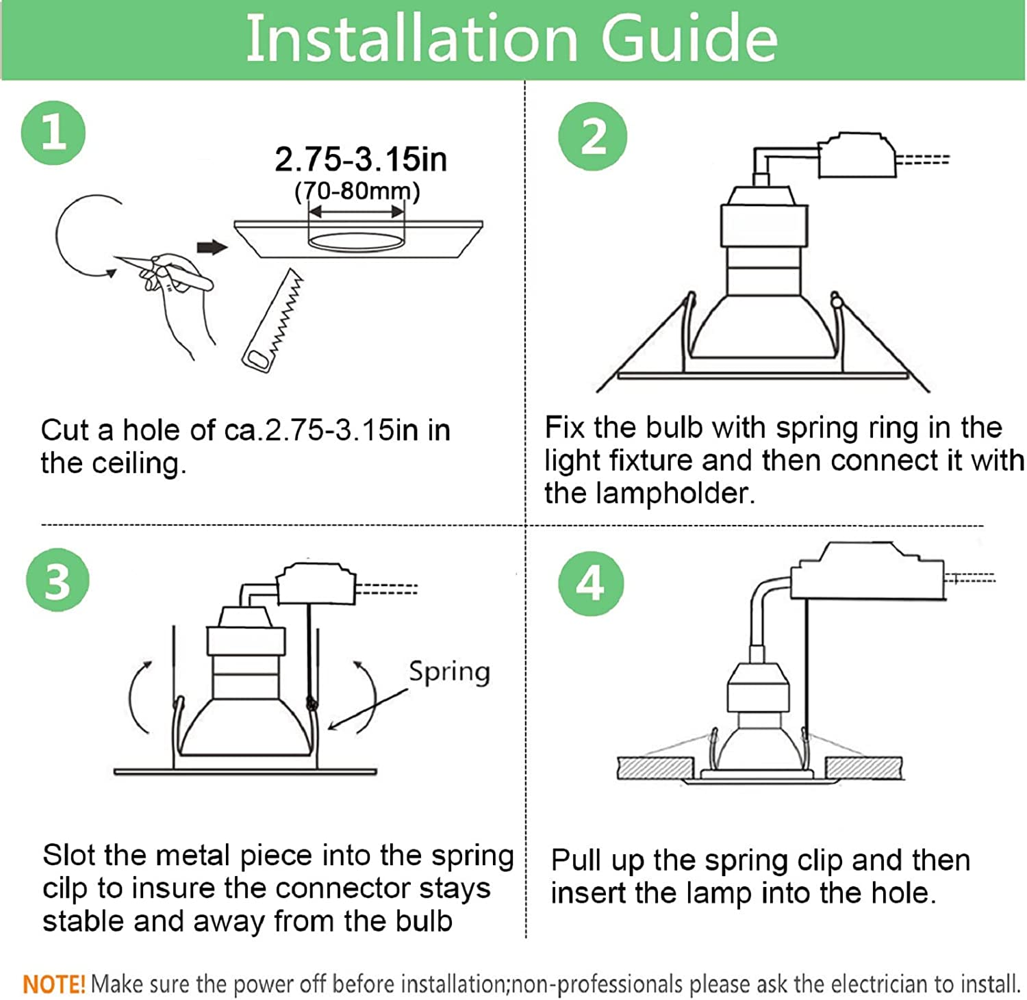 Allesgute 6X Recessed Ceiling Spotlights round Downlight Fittings Brushed Chrome Tilt GU10 Fittings with Lampholders 240V image number 1
