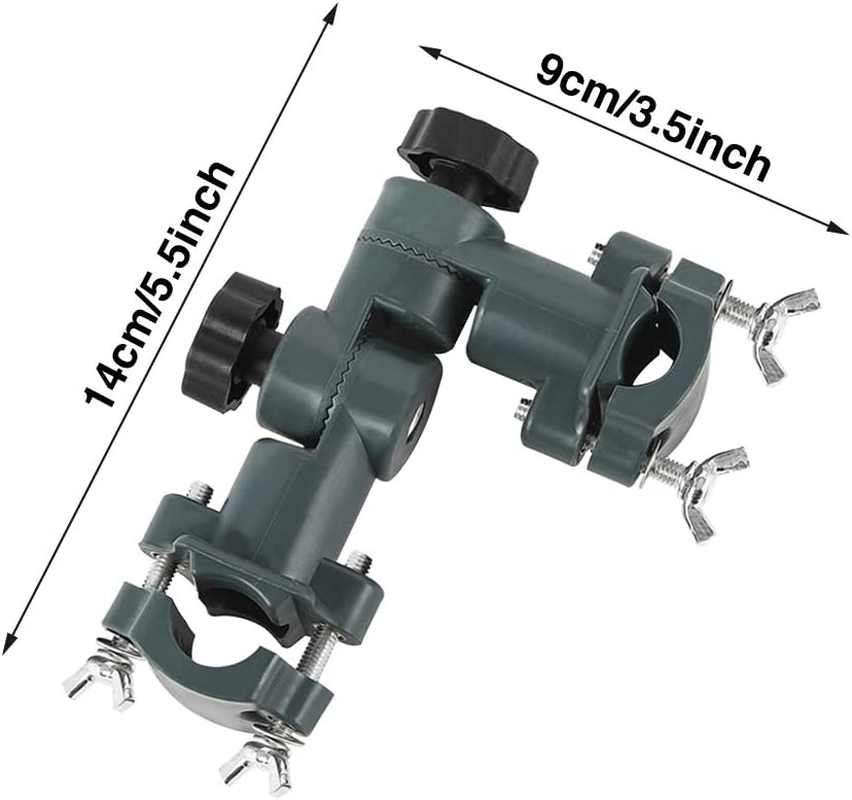 Faddare Fishing Chair Umbrella Stand Bracket, 360 Degree Rotation Adjustable Fishing Rod Holder, Chair Stand Lures Dish/Flashlight Holder, Fishing Pole Bracket Connect