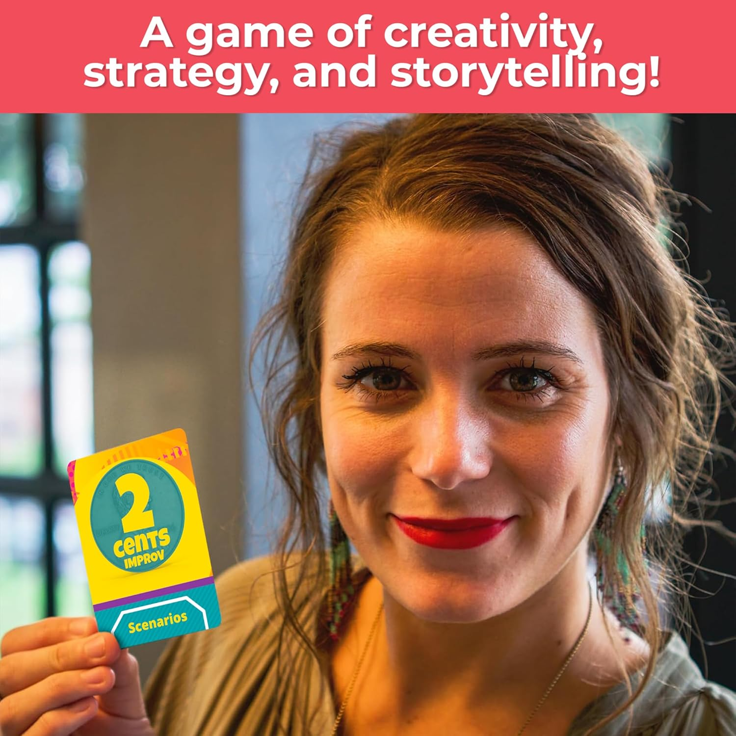 QUOKKA 2 Cents Family-Friendly Comedy Storytelling Game Cards - 60 Funny and Creative Improv Story Card Games - Fun Groups Gathering, Party Activities, Adult Game Night - 3-8 Storyteller Players image number 6