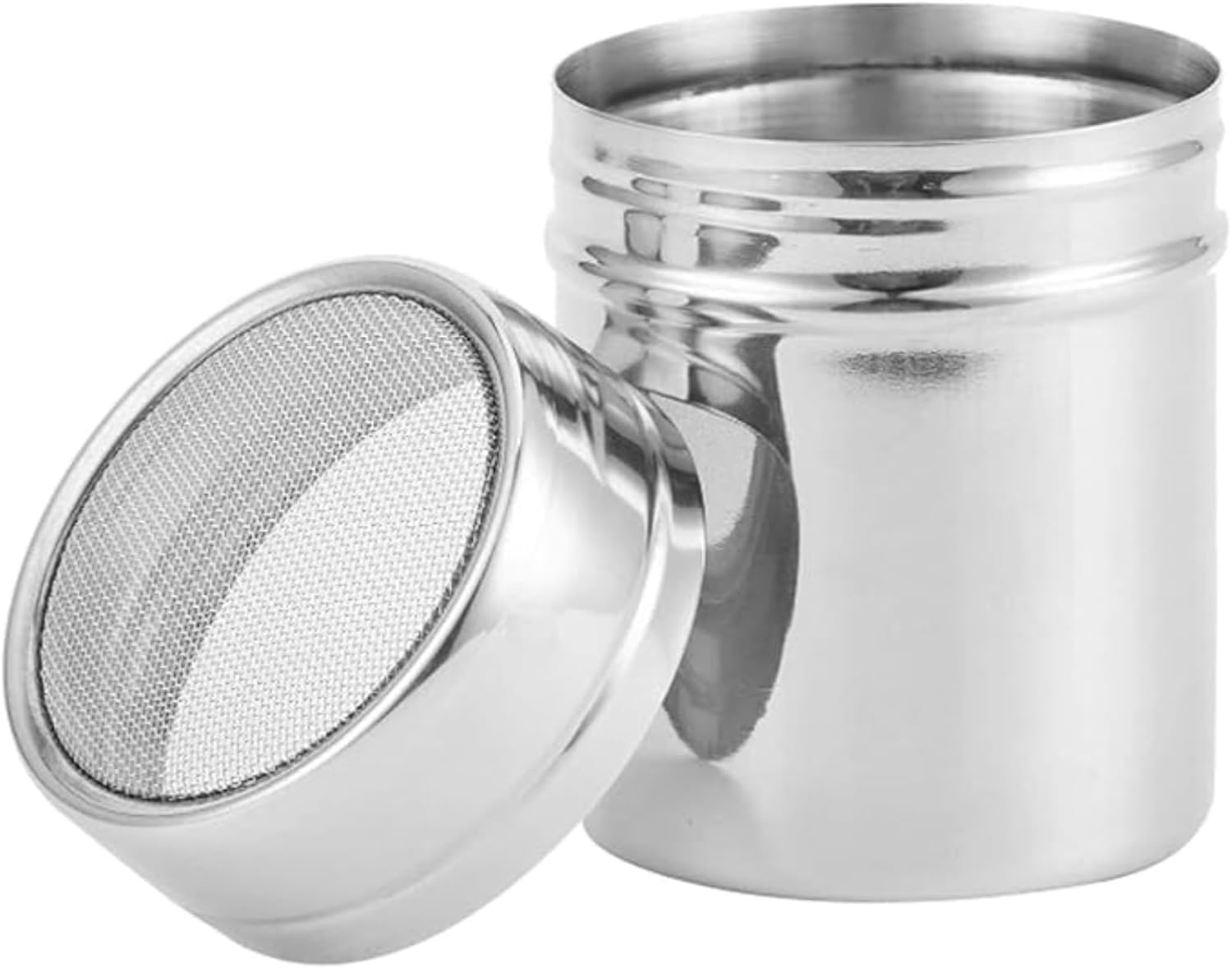 RODISHOMM Bakeset Fine Mesh Powder Shaker for Baking, Stainless Steel Dredger for Cocoa, Icing Sugar, Coffee, Flour Sprinkling, Kitchen Decorating Tool image number 2