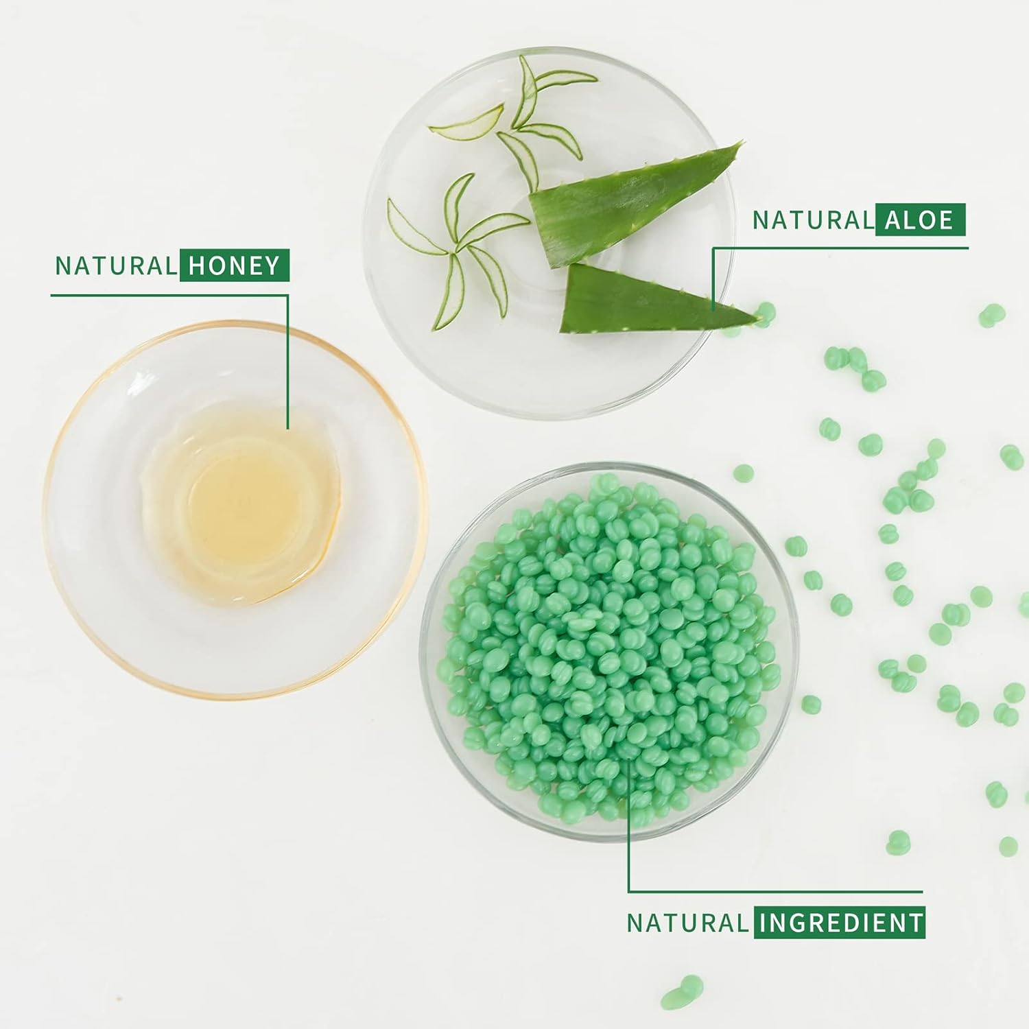 2.2Lb/1000G Wax Beads, Hard Wax Beads, Hard Wax Kit for Legs, Underarm, Face, Eyebrow, Bikini, and Brazilian Hair Remover, Women and Men Hair Removal Wax Beans for Wax Warmers Include 50 Waxing Sticks image number 6