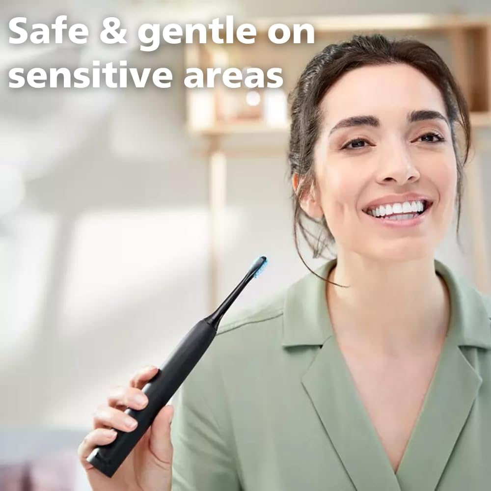 Philips Sonicare Expertclean 7300 Rechargable Electric Toothbrush with 3 Mode and Intensity, Built-In Sensor and Smart Brush Head Recognition, Black, HX9618/01 image number 1