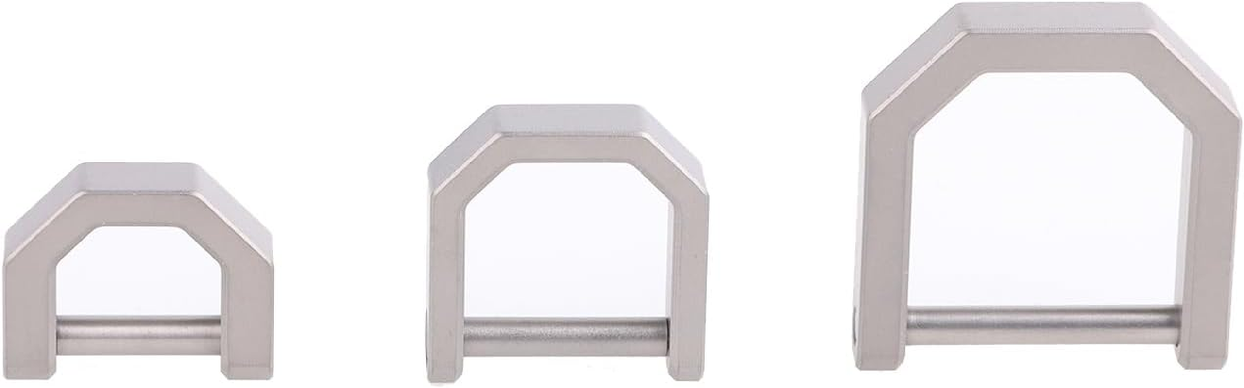 Hamans Titanium D Ring Car Key Fob Tool Shackle Keychain Horseshoe Keyring U Shape image number 3