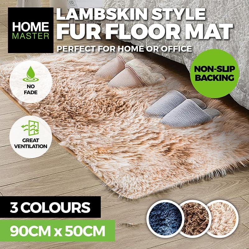 1X Mat Cosy Synthetic Fur Floor Soft Luxurious Home Master - Cream 90Cm X 50Cm image number 1