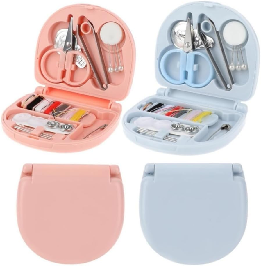 2 Pieces Mini Travel Sewing Kit Basic Portable Emergency Sewing Repair Kit in Bulk with Threads Scissors Needles for Beginner image number 5