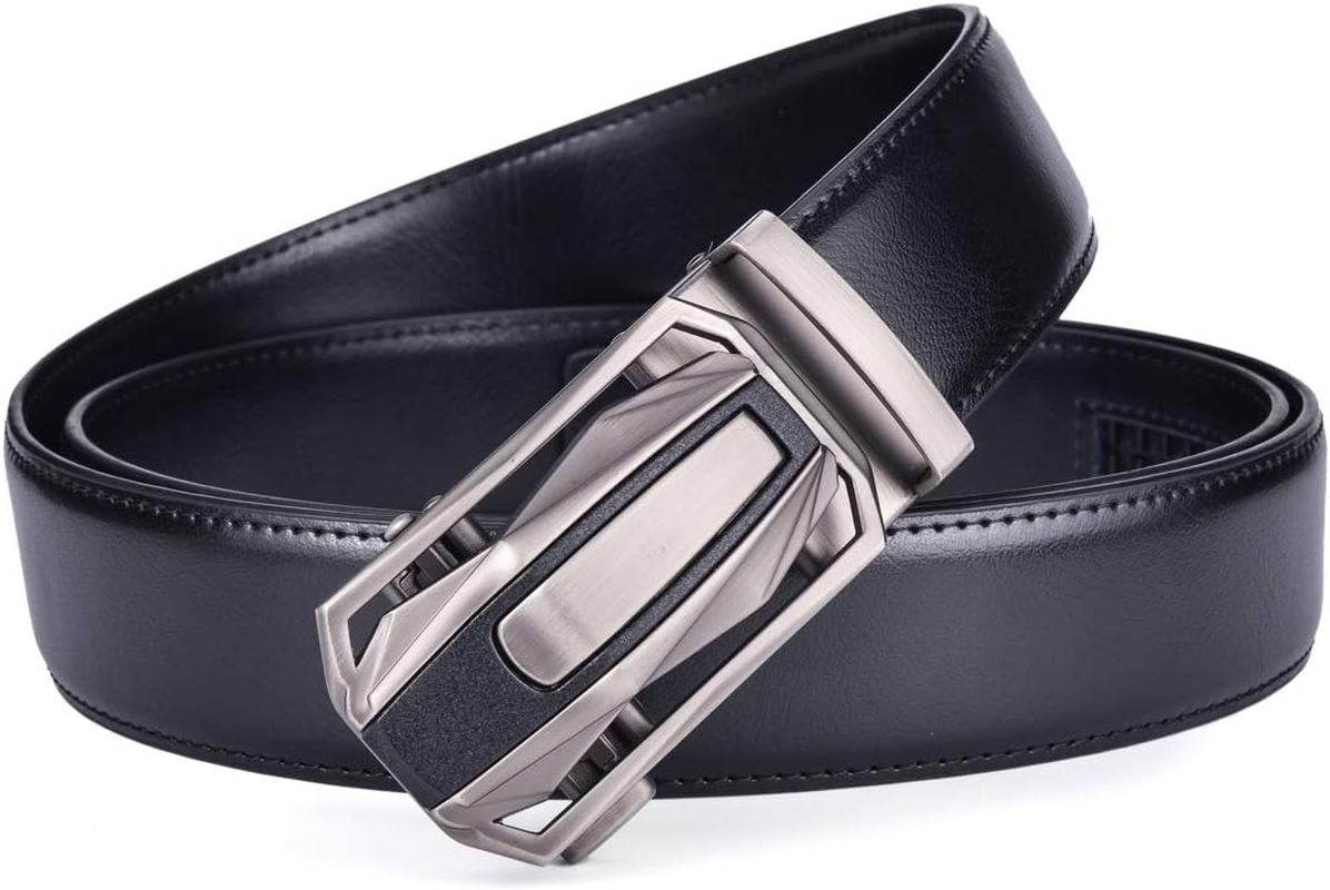 Fashion Men Belts Leather Ratchet Slide Belt with Automatic Buckle(Multiple Styles Perfect to Fit) in Gift Box Beltox Fine