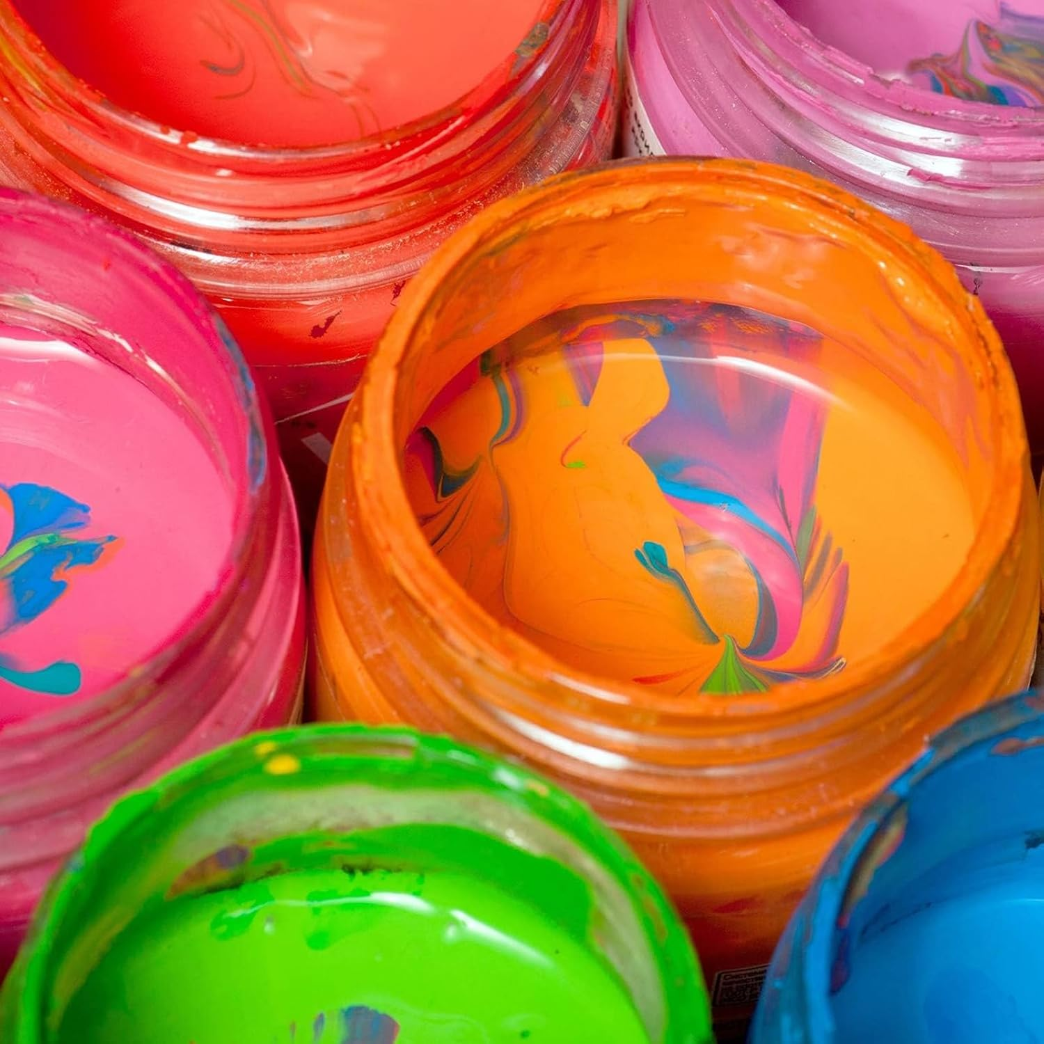 Jotia 4Pcs 120Ml Clear Container with Lids, Plastic Pot Jars round Clear Leak Proof Plastic Cosmetic Container Jars with White Lids, Wide Mouth Plastic Jar for Travel Storage, Eye Shadow, Nails