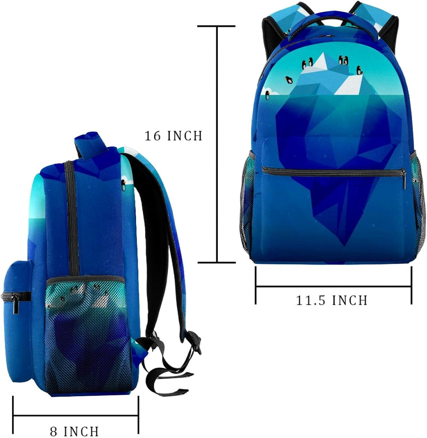 Iceberg Concept Backpack Students Shoulder Bags Travel Bag College School Tote Backpacks image number 1