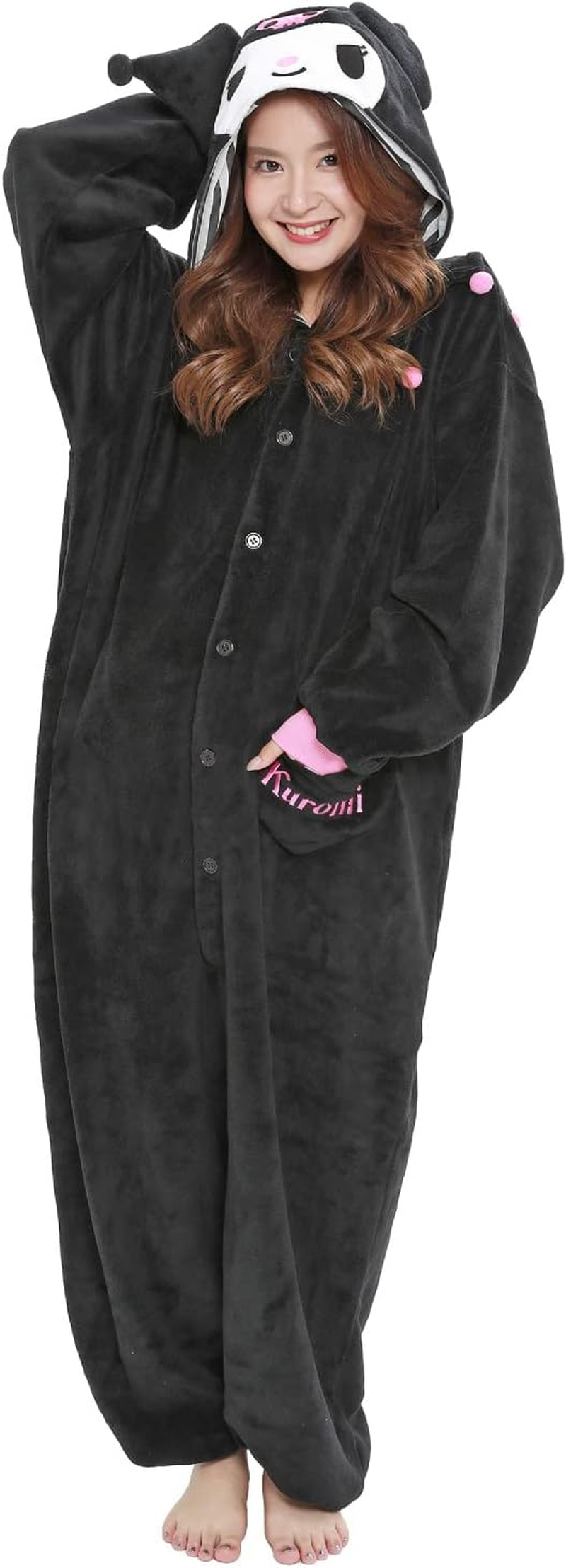 Sazak Character Fleece Onesie, One Size Fits Most, Sanrio Chromi image number 2