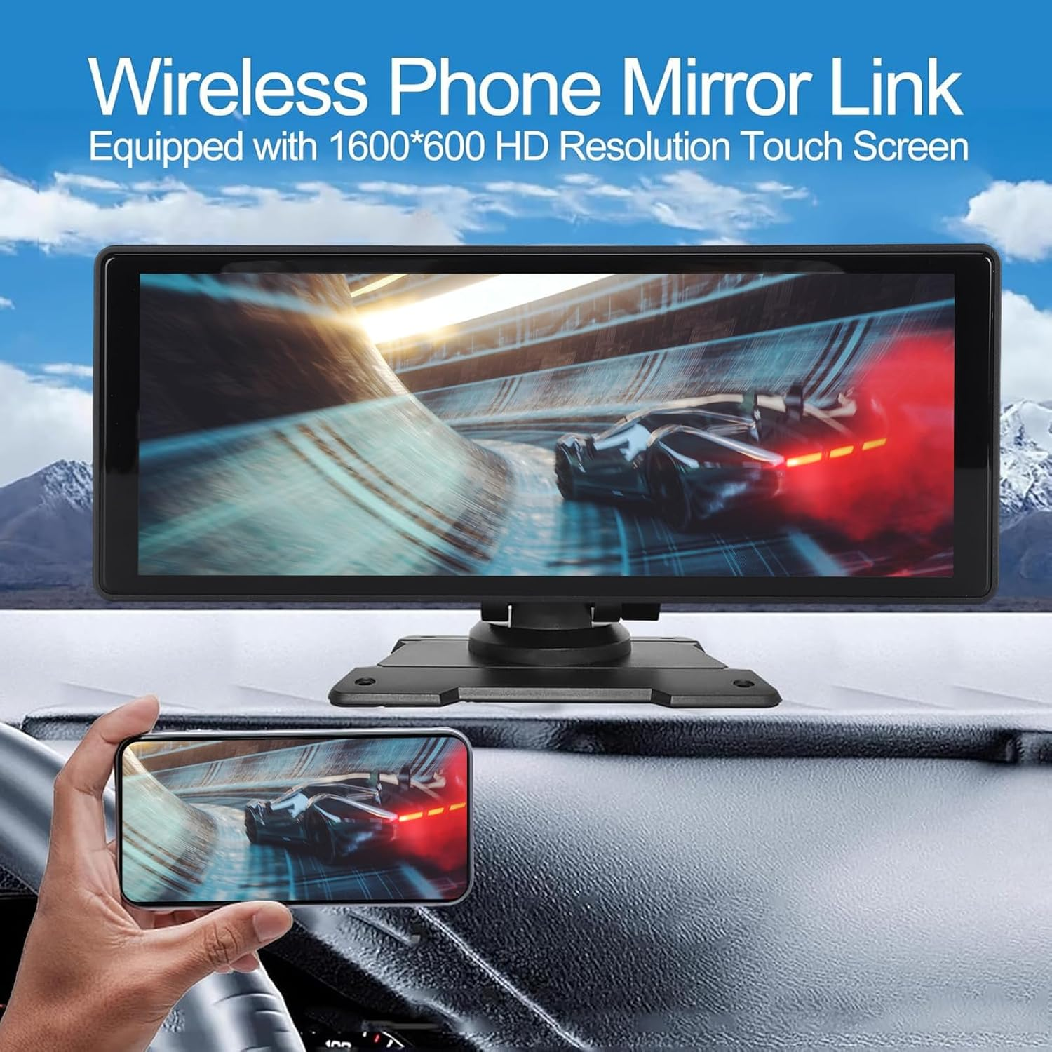 10.26In Touch Screen Carplay Android Auto Car Stereo, Car Play Navigation Voice Control Multimedia Player with Backup Camera, Mirror Link for Ios Android, Handsfree Call Music image number 6