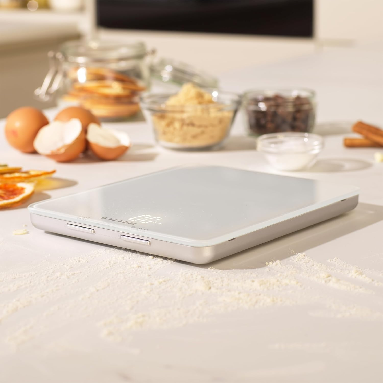 Salter Glass Ghost Digital Kitchen Scale - White 5KG