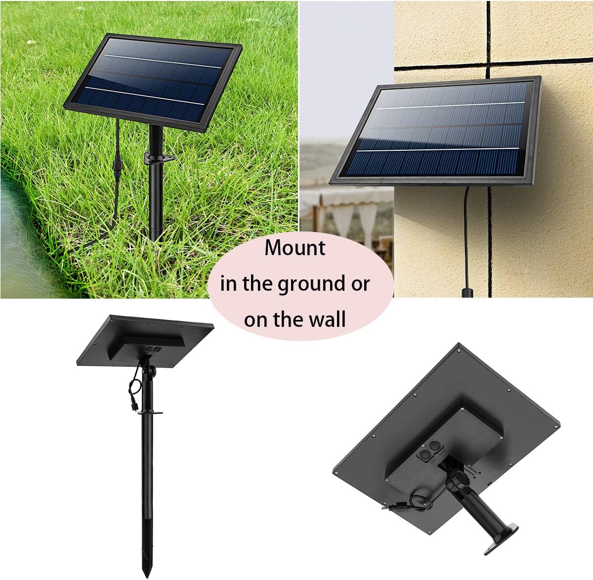 Lewisia 8W Solar Air Pump Kit with Air Hose and Bubble Stones 3 Working Modes Pond Aerator Bubble Oxygenator image number 6