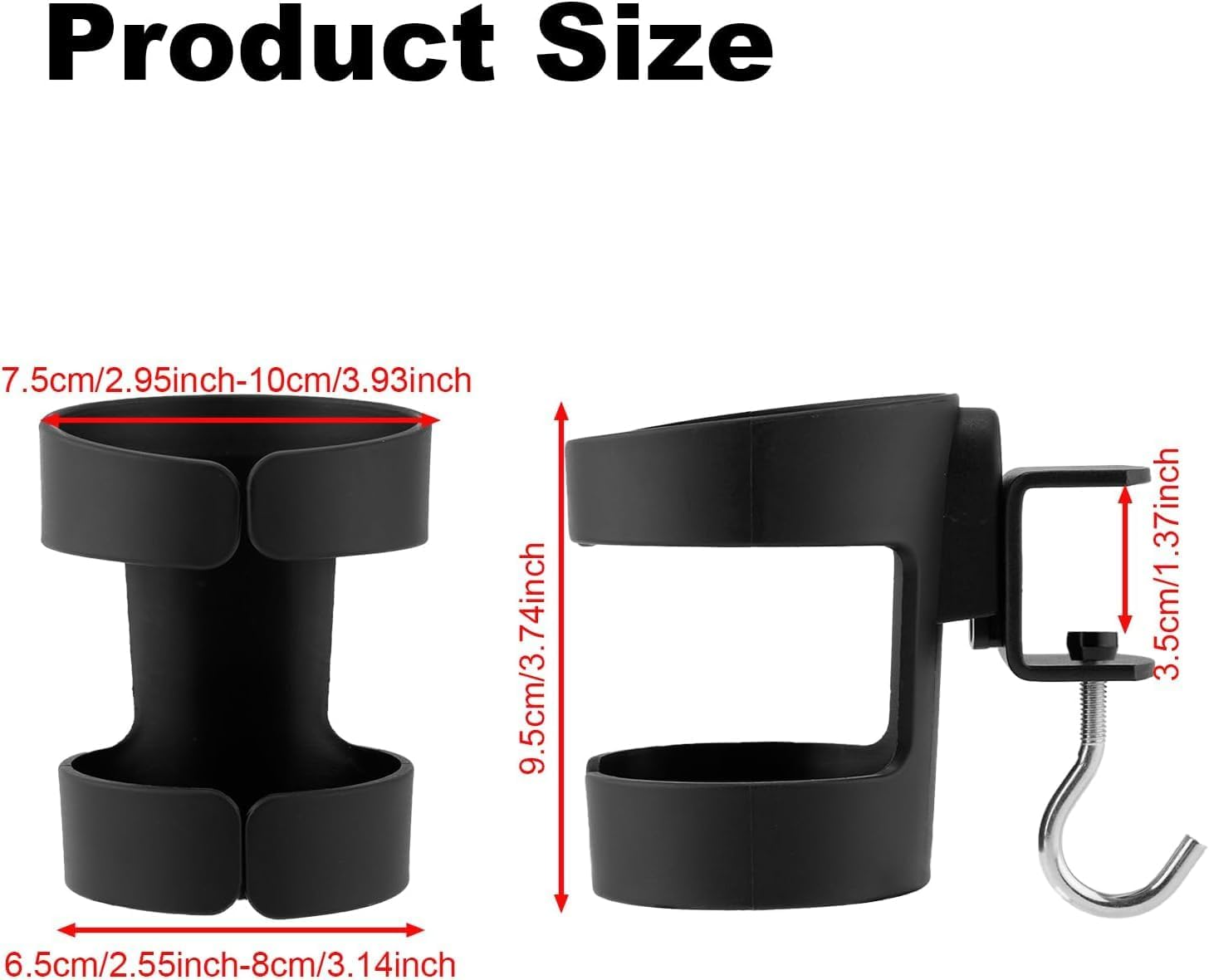 Shuoteng 1Pc anti Spill Desk Cup Holder with Hanger, 2-In-1 Table Desk Cup Holder, 2-In-1 Anti-Spill Table Cup Clamp with Hanger image number 3