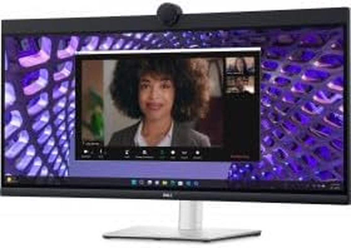 Dell P3424WEB 34" Curved Video Conferencing Monitor - IPS 3440 X 1440 WQHD @ 60Hz 8Ms - HDMI, USB-C - 3 Year Warranty image number 1