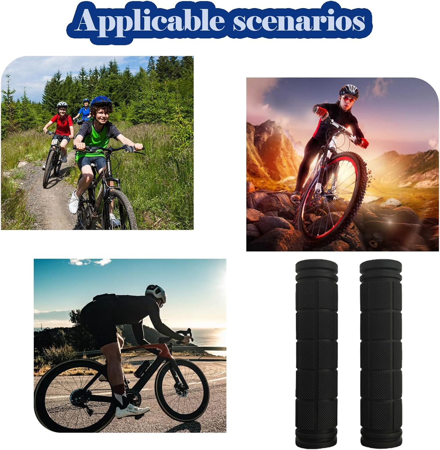 2 Pairs Loimon Mushroom Bike Grips - Non-Slip Bicycle Handlebar Grips for Boys/Girls, Ergonomic Kids Bike Grips Compatible with Bmx/Road/Mountain/Children'S Bicycles image number 6