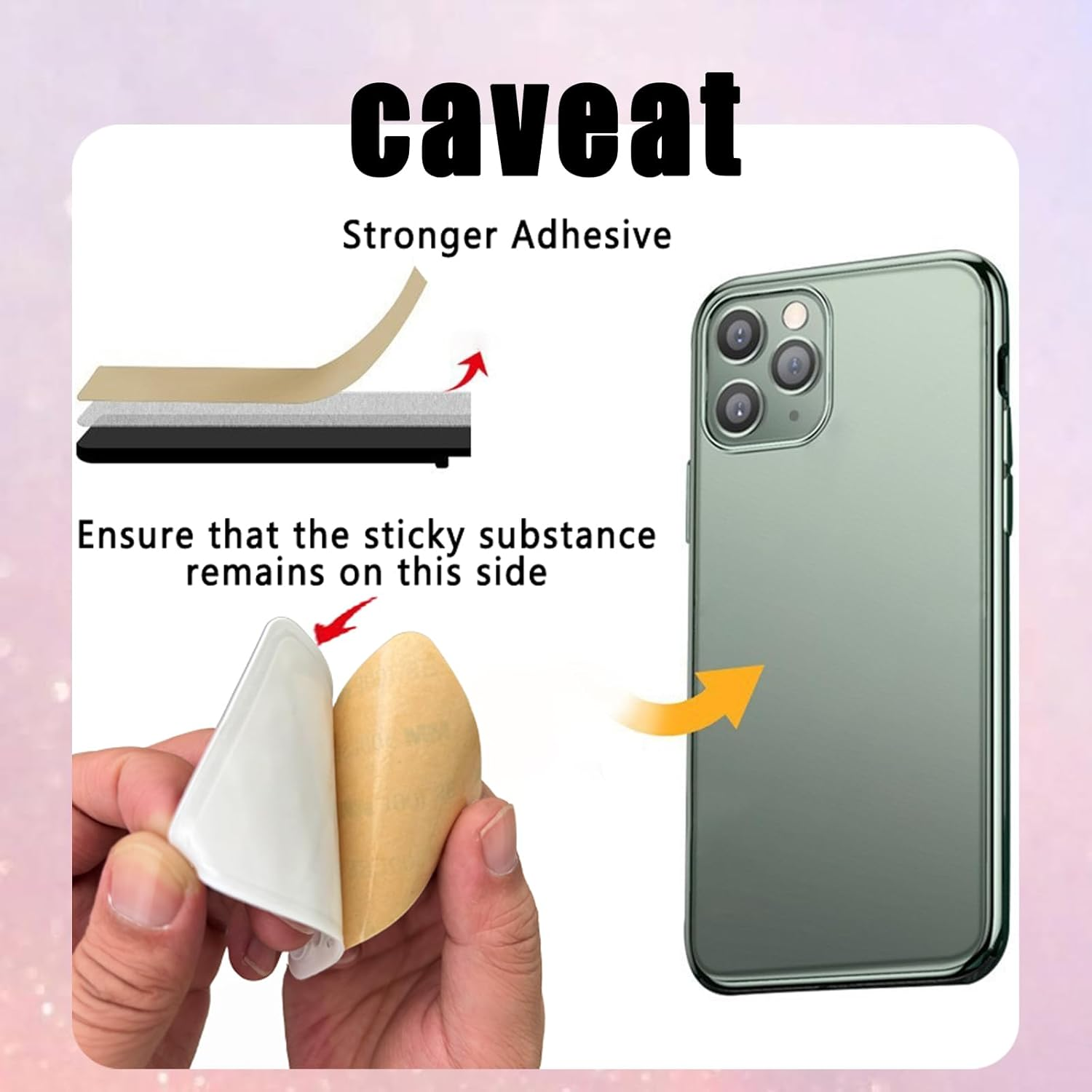 4Pcs Silicone Phone Sticky Grip,Leeneen Suction Phone Case Mount for All Phone,Hands-Free Strong Grip Holder for Selfies and Videos (Pink Light Pink) - Pink Gray image number 2