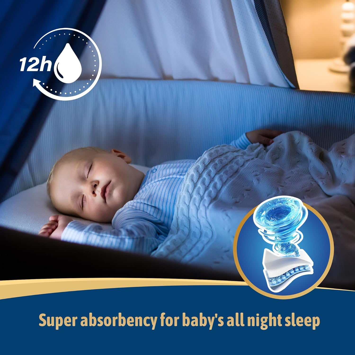 AIWIBI Ultimate Comfort Size 2 Overnight Nappies, Disposable Baby Nappy, (3-6 Kg) 60 Count, Super Absorbent Night Time Protection image number 6