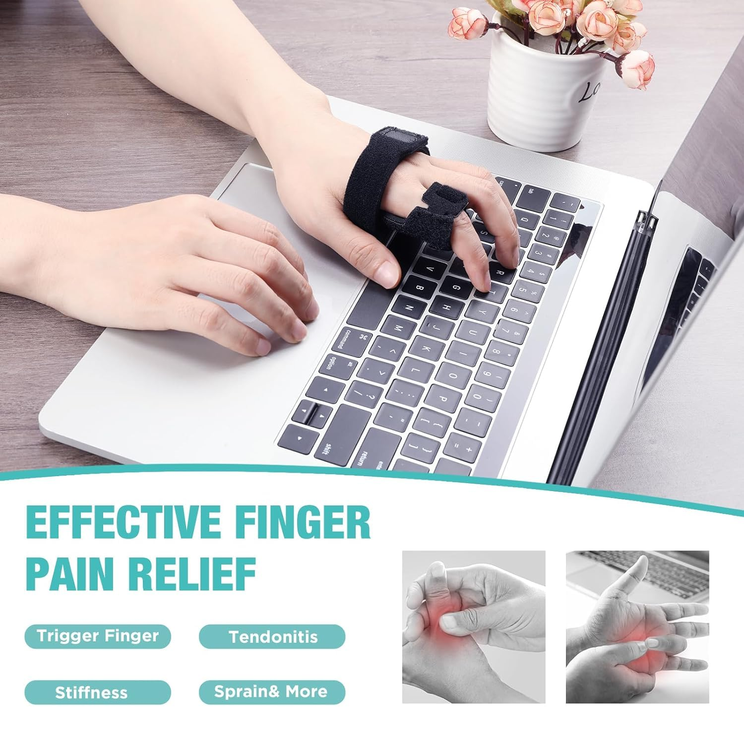 Finger Brace Trigger Finger Splint, 2Pcs Trigger Finger Splints Finger Braces,Trigger Finger Splints Braces,Trigger Finger Splint Finger Support Stabilizer,Trigger Finger Splint Finger Support Braces image number 1