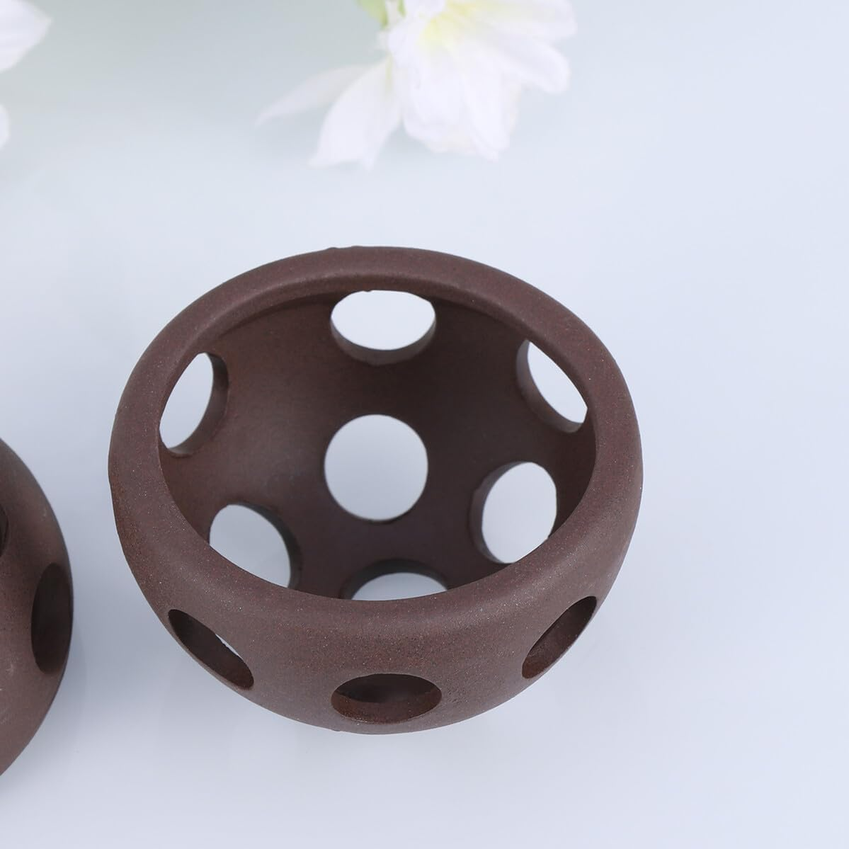 Jojofuny Shrimp Nest Breeding Nest for Small Fish Ceramic Porous Shrimp House Natural Texture 2 Pcs Included for Aquarium Breeding Tanks Guppies and Aquatic Pets image number 1