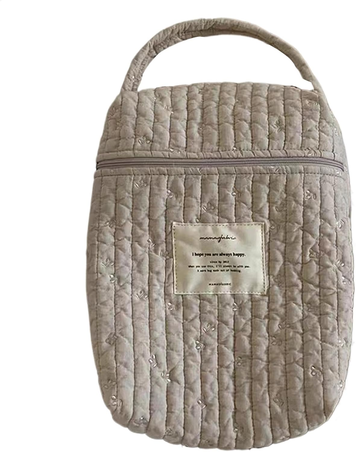 Diaper Caddy Organizer, Diaper Bag for Diaper - Diaper Bag Organizer Nursery Cotton Diaper Caddy Quilted Diaper Bag,Portable Diaper Organizer Soft Diaper Stacker for Pacifiers and Wipes image number 5