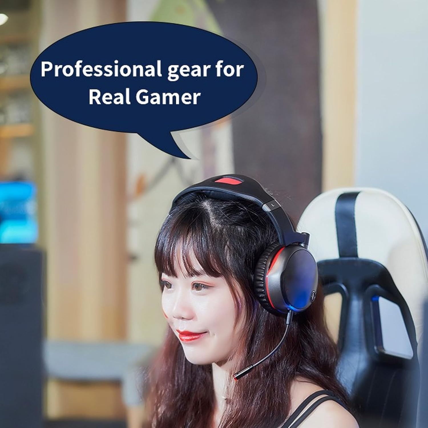 2.4G Wireless Gaming Headset for Laptop PC, 2.4G Wired 3.5MM Computer Headphones, Virtual 7.1 Surround Sound Gamer Headphones with Mic for , Switch, Phone, Tablet