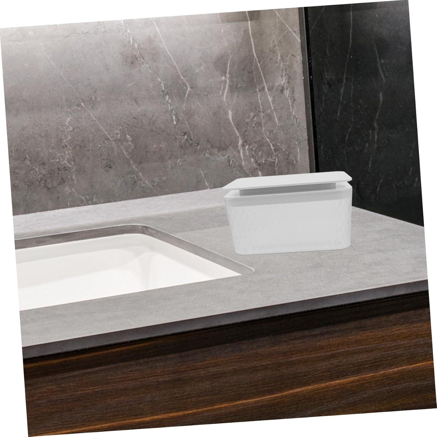 Portable Wipes Dispenser Box Refillable Wet Tissue Box Cover Modern Style for Bathroom Kitchen Travel image number 1