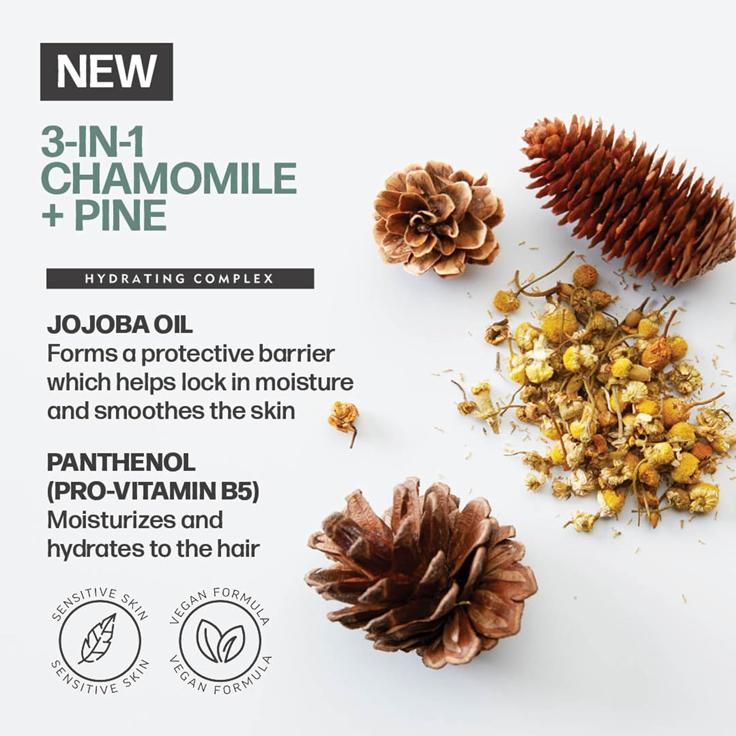 3-In-1 Chamoline plus Pine by American Crew for Men - 33.8 Oz Shampoo, Conditioner and Body Wash image number 2