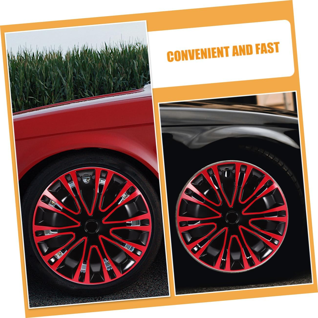 Cabilock Car Hub Cap Wheel Center Cap Hubcap Decoration for Vehicle Wheel Replacement Hub Covers for Car Exterior Decoration image number 4