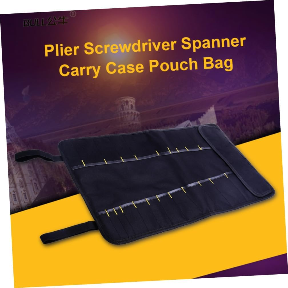 Pouch Bag Purses Mechanic Tools Tool Bag Tool Pouch Canvas Tote Zipper for Men Spanner Pocket Zippered Kit Plier Screwdriver Spanner Carry Case Men'S Wrench Outdoor - Red image number 6