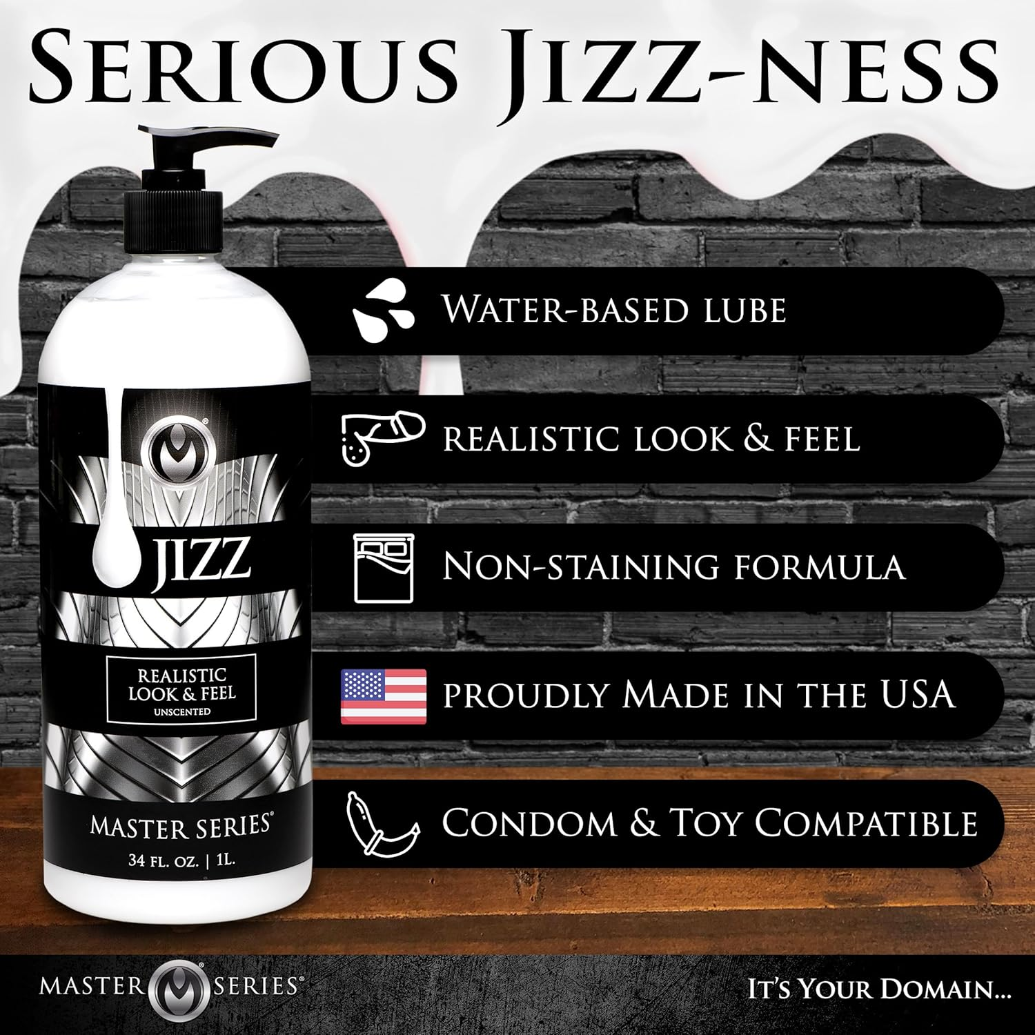 Master Series Jizz - 1000 Ml-(Ah048-34Oz) image number 2