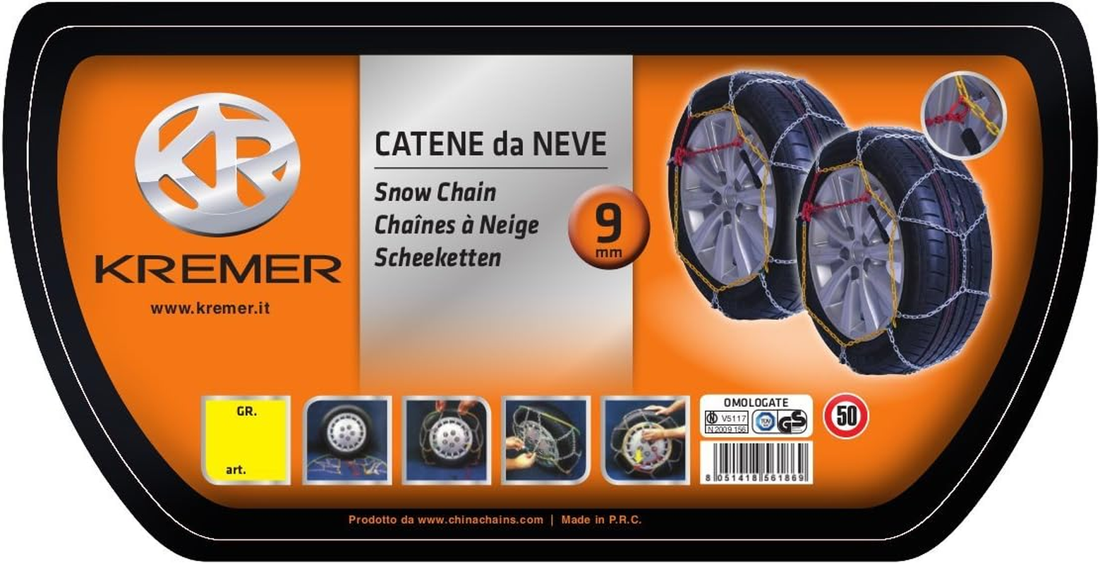 KREMER 192 Snow Chains, 9 Mm, Group 6.5