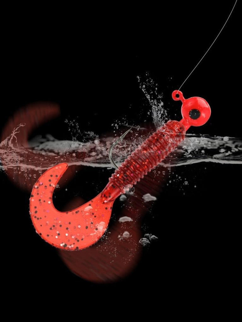 20Pcs Soft Swimbait Lures Set - 3.5G Artificial Plastic Fishing Baits with Tail Grub Action, Worm & Moggot Design for Bass/Bream/Flathead/Tailor (Multi-Color) image number 3