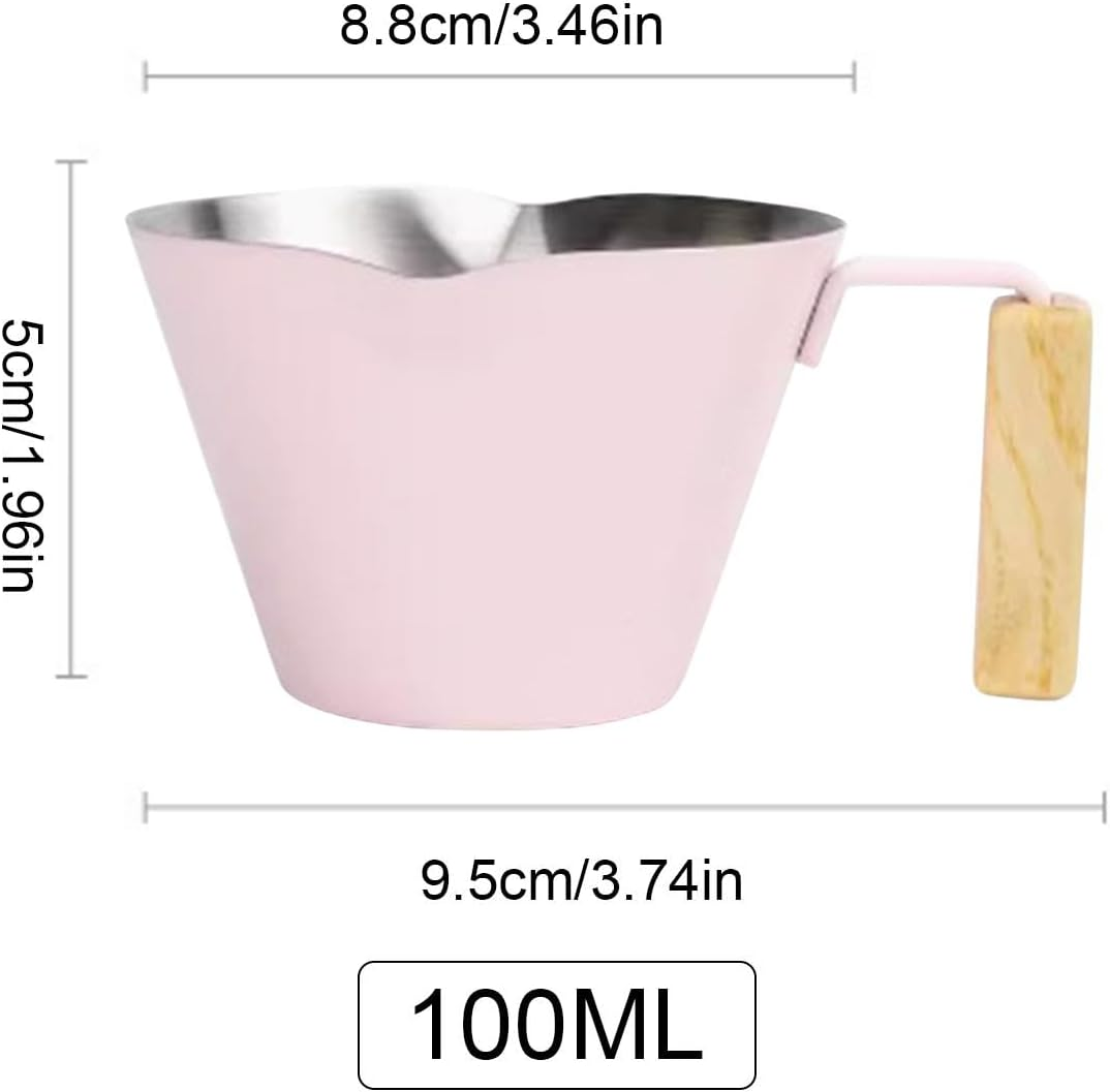 Espresso Dosing Cup - 100Ml Coffee Measuring Cup - Espresso Shot Pitcher, Double Spout Metal Measuring Cup, Stainless Steel Pouring Cup for Tea, Bar, Milk image number 5