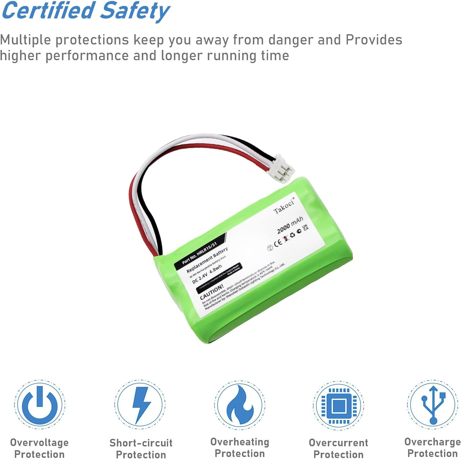 Replacement Battery for Nvidia Shield Game Controller Shield TV Game Controller P2920,HRLR15/51 Hfr-50Aajy1900X2(B) 2000Mah image number 1