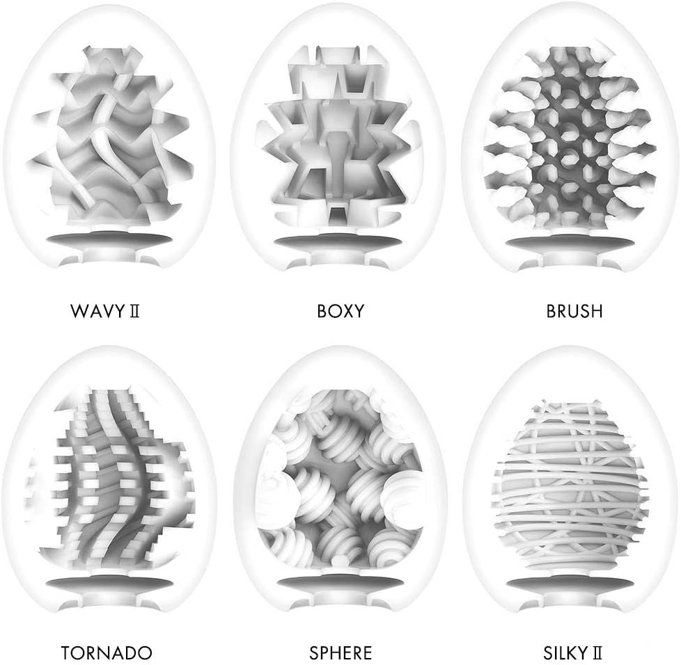 Tenga Easy Beat Egg Male Masturbator, Standard Eggs Variety Pack for Men Pleasure and Massager , EGG-VP6(3) 6 Counts image number 2
