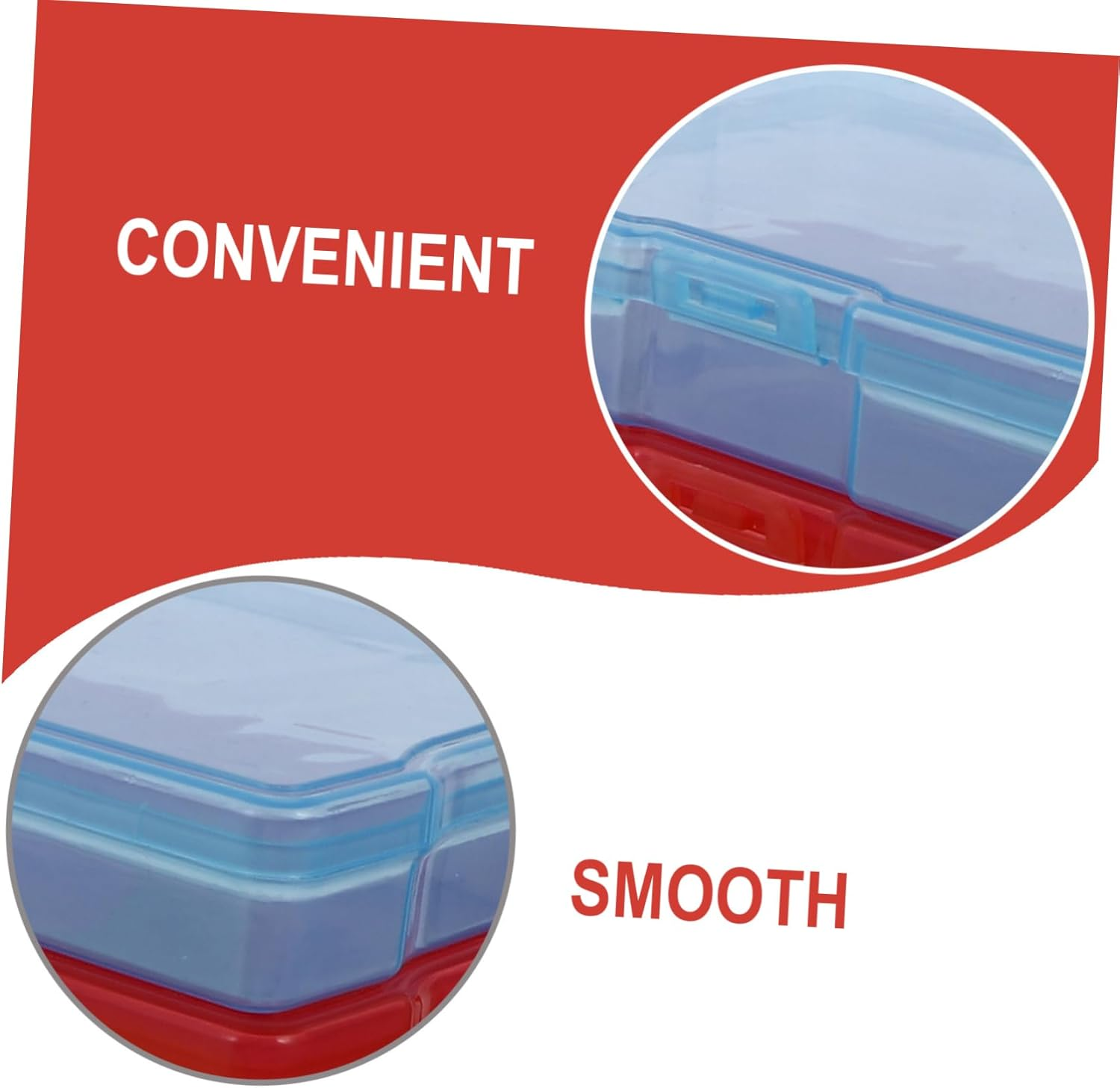 COHEALI 8Pcs Photo Organizing Boxes and Jewelry Storage Cases Plastic Carrying Boxes for 4X6 Inch Photos and Electronic Components Mixed Colors Suitable for Travel and Home image number 6