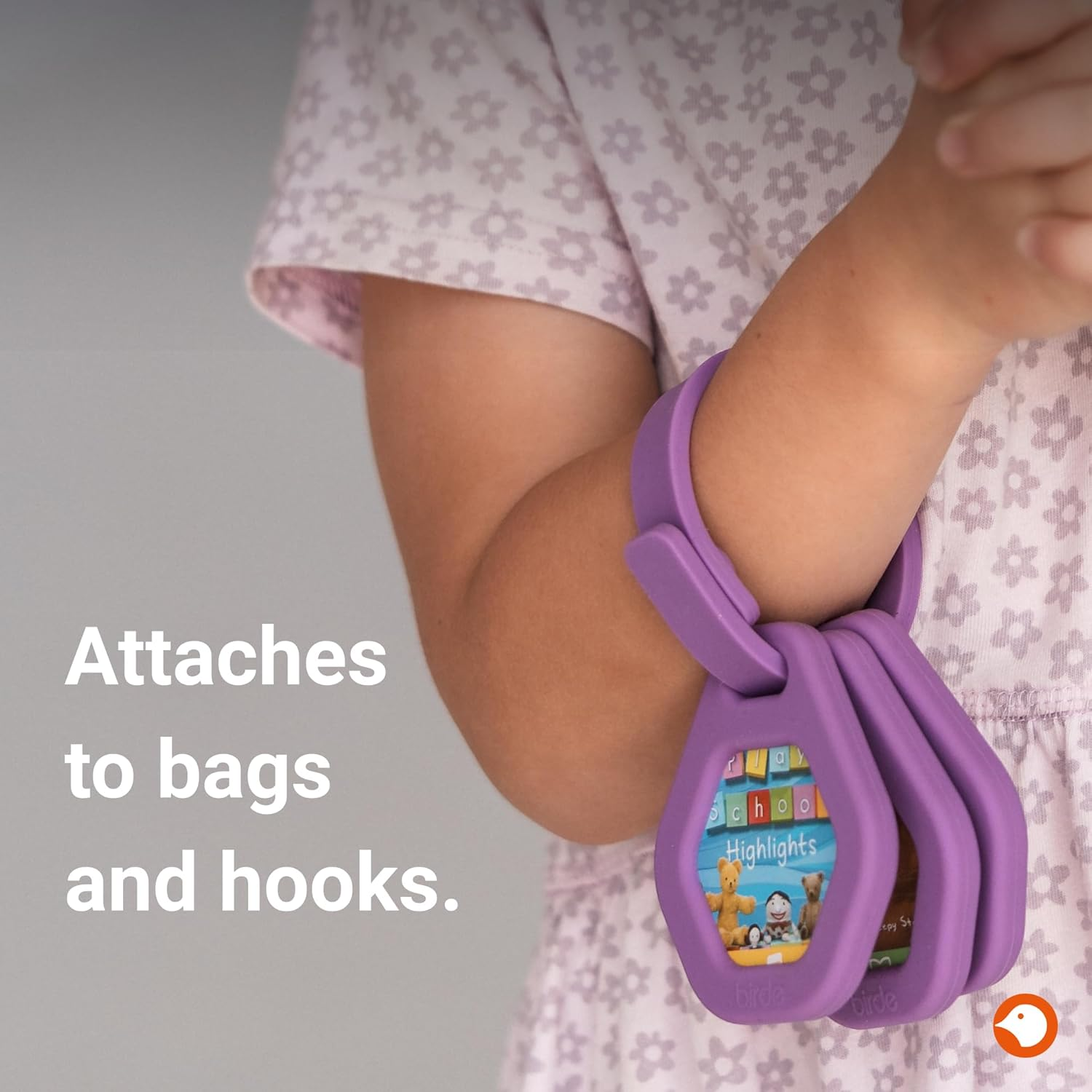 Birde Seed Pod, 6 Silicone Seed Holders with Strap (Purple) image number 3