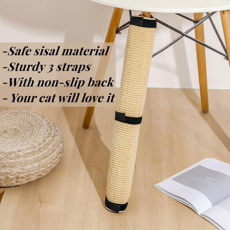 Natural Sisal Scratching Board for Cats Claw Care Scratching Mat with Velcro Fastening image number 1