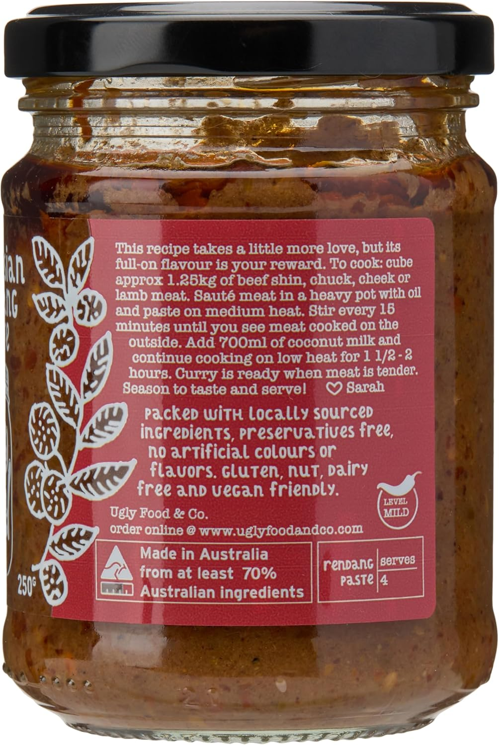 UGLY FOOD and CO - Indonesian Rendang Paste, 250G image number 4