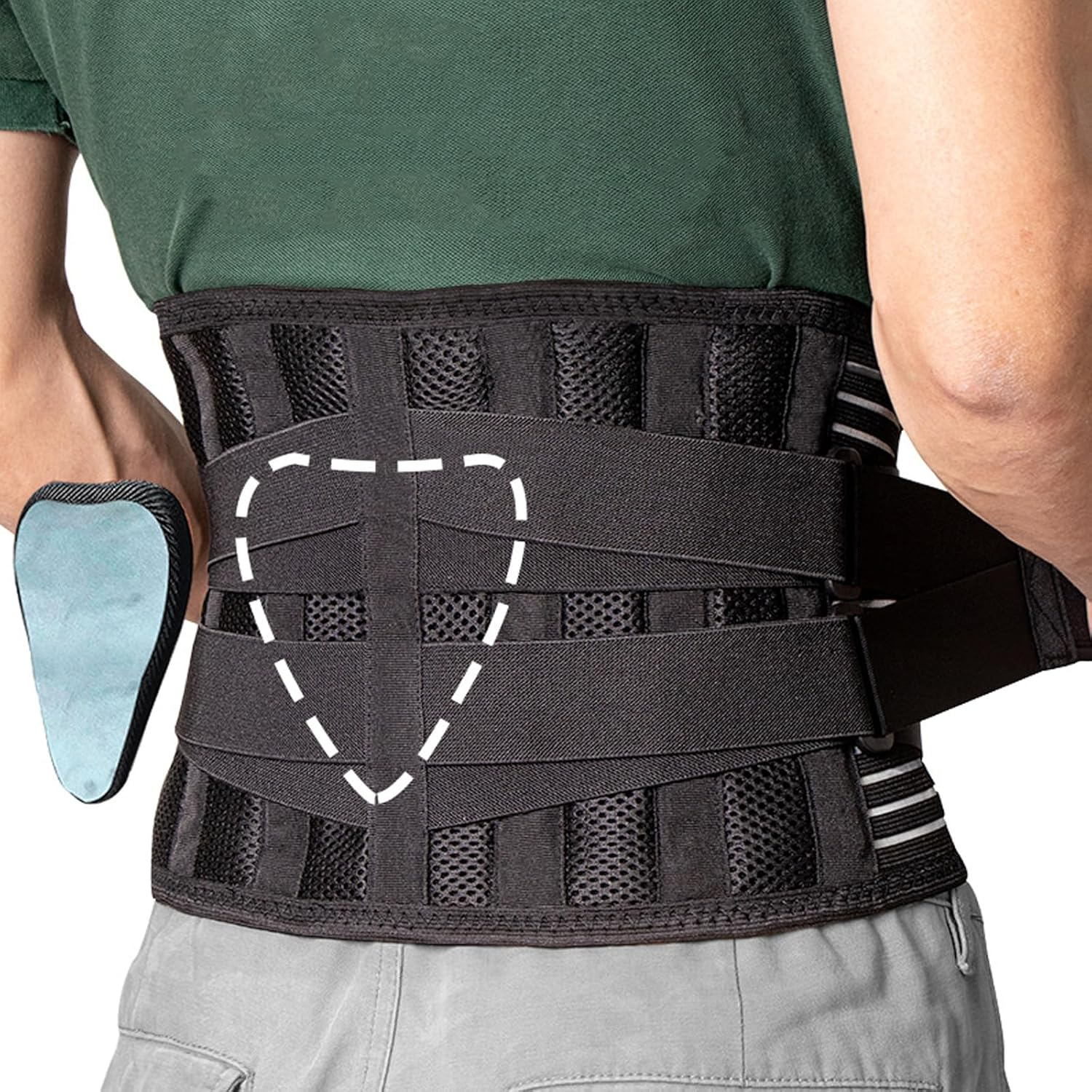 Back Brace for Lower Back Pain Relief with 3D Lumbar Pad, Back Support Belt with Alternative Strips for Men/Women, Soft Breathable Mesh Fabric Lumbar Support for Herniated Disc, Sciatica (XXL) image number 4