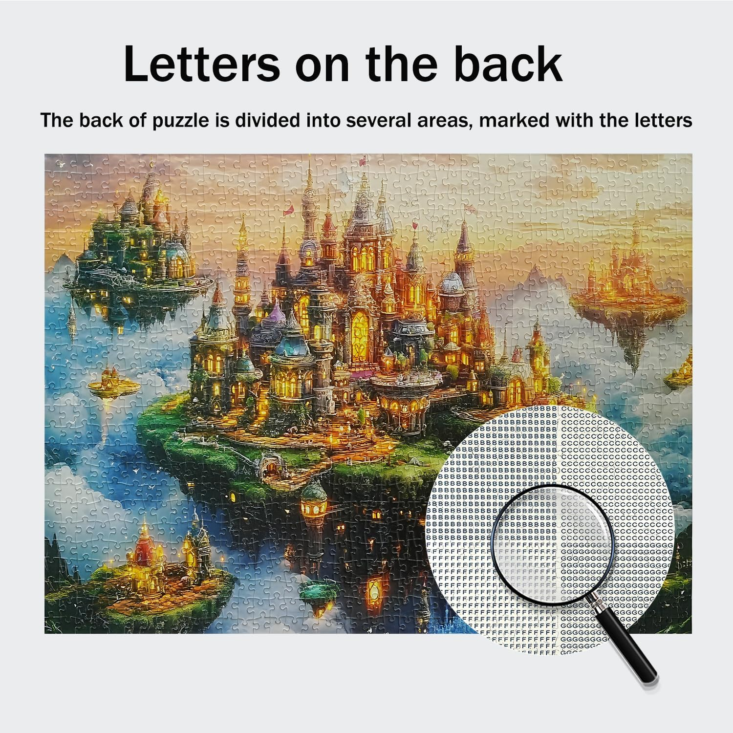 Jigsaw Puzzles for Adults 1000 Pieces Impossible Hard Difficult Challenging Puzzles for Adults 1000Pc Puzzle City of the Skyward Kingdoms Jigsaw Puzzle 1000 Pieces 28 X 20 Inch image number 2