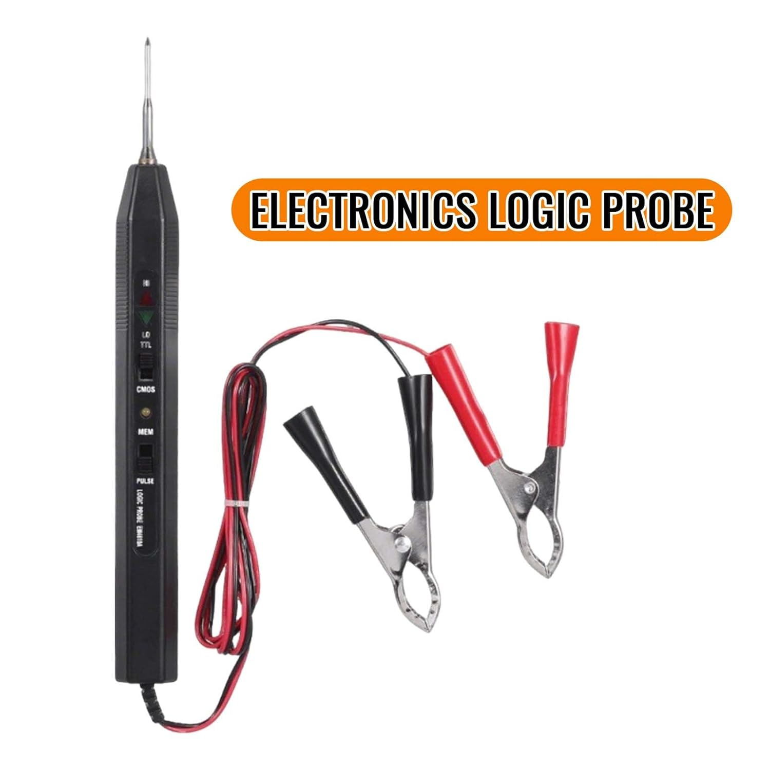 Electronics Logic Probe Tester - Automotive Pulse Signal Detector, No External Power Required for Levels High Low Capture