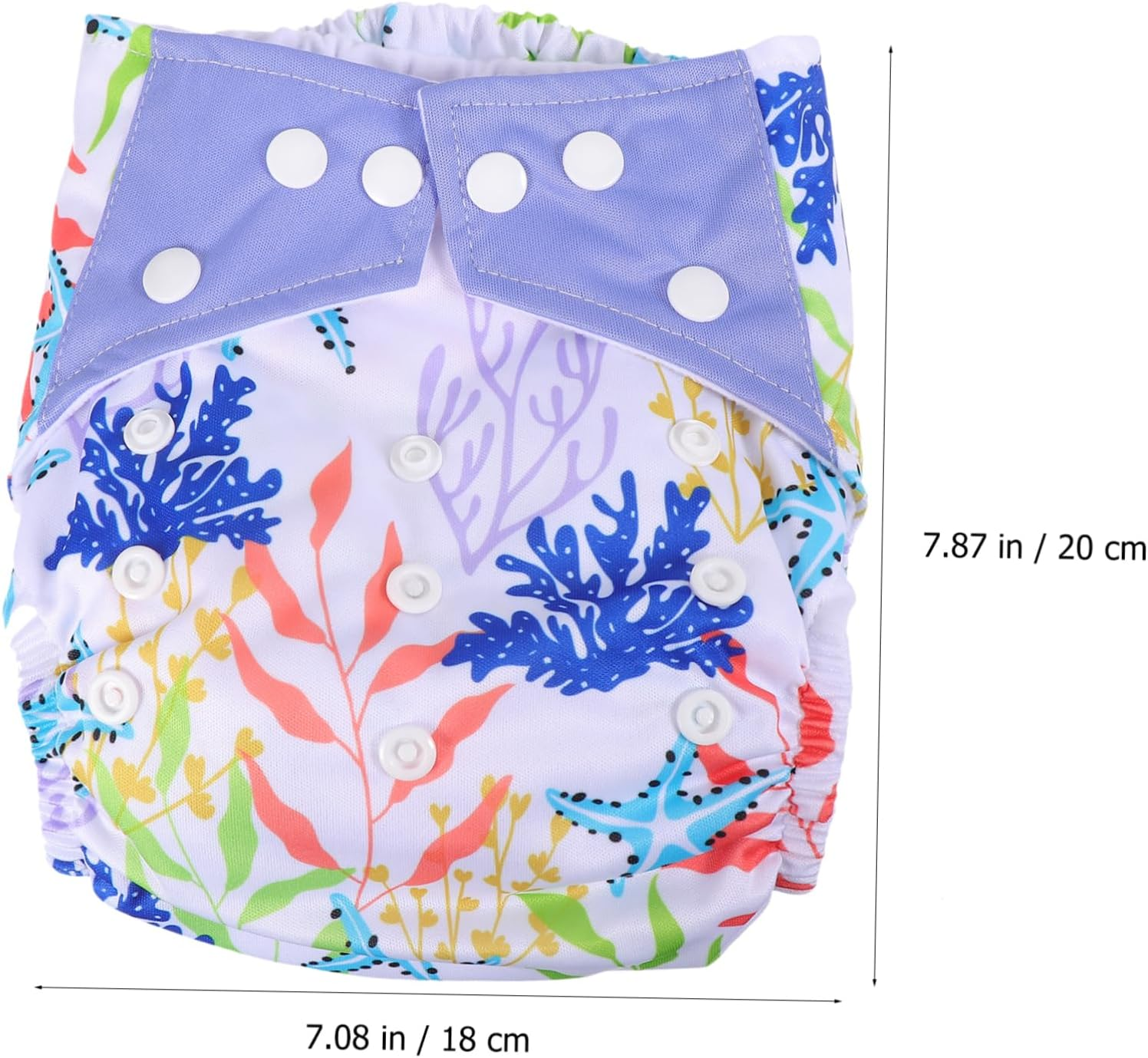 GARVALON 3Pcs Adjustable Absorbent Newborn Nappies for Boys Girls Cloth Diapers Soft Leg Frame for Birthday image number 5