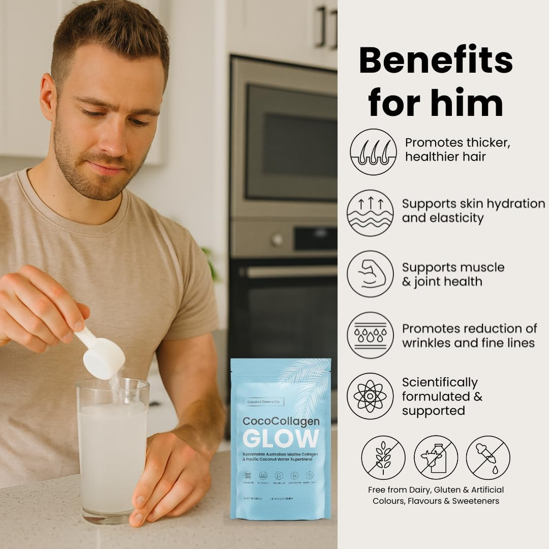 Cococollagen GLOW &ndash; Marine Collagen with Coconut Water | 180 G Pouch (30 Serves) image number 3